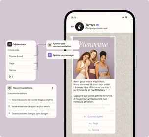Brevo — scénario WhatsApp déclenché par mots-clés