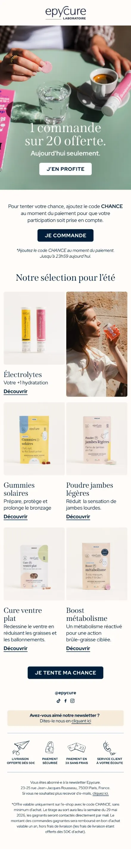 Campagne Epycure — Jeu concours