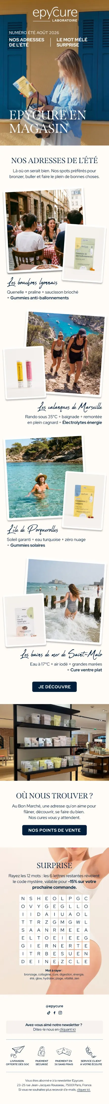 Campagne Epycure — Numéro d'été