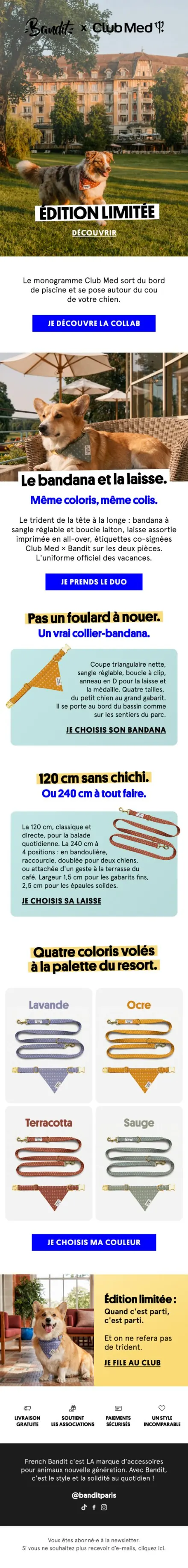 Campagne Bandit — Collab Club Med, édition limitée