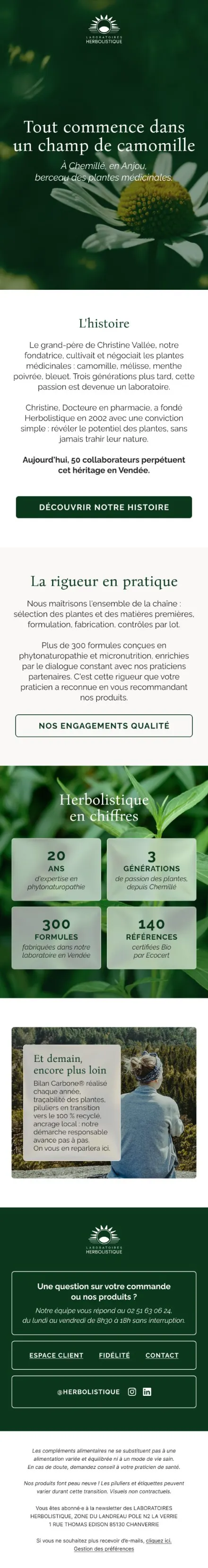 Campagne Herbolistique — Welcome · notre histoire